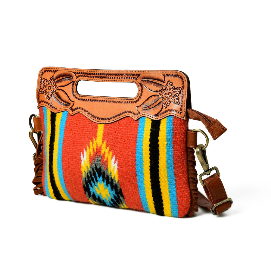 Western Leather Clutch Tooling Purse - Glamourous Grace