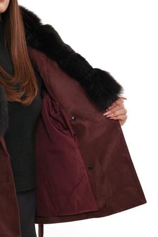 Genuine Polar Fox Eco Suede Jacket