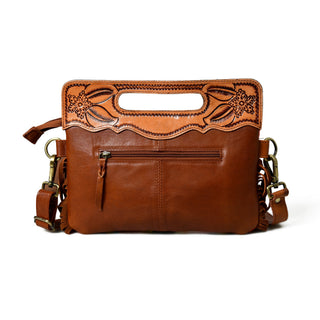 Western Leather Clutch Tooling Purse - Glamourous Grace