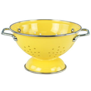 Powder Coated Colanders, Various Sizes, Lemon