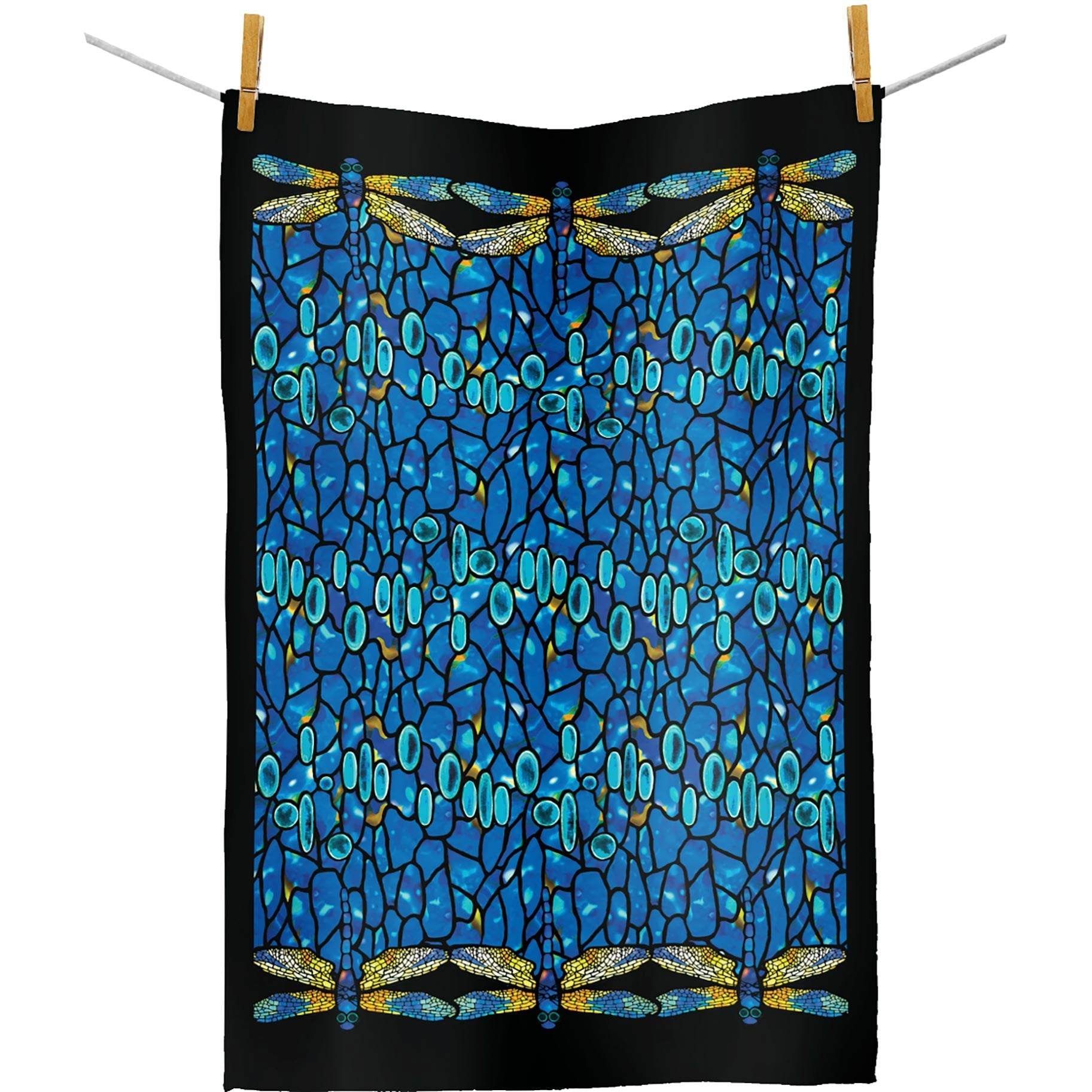 Tiffany Dragonfly Cotton Tea Towel – Flat Weave, Absorbent