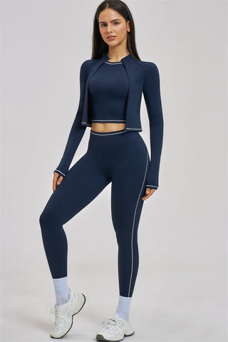 The Unbound Jacket Crop Top Leggings 3-Piece Set