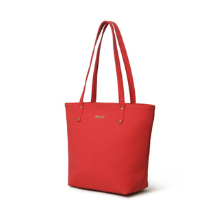 Era Vegan Leather Tote - Coral Red - Glamourous Grace