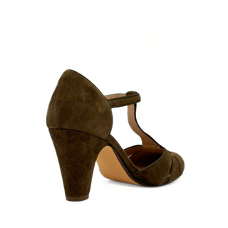 Mulberry Suede T-Strap Heels - Glamourous Grace