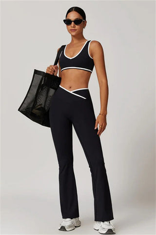 The Stamina Sports Bra Flared Leggings 2-Piece Set
