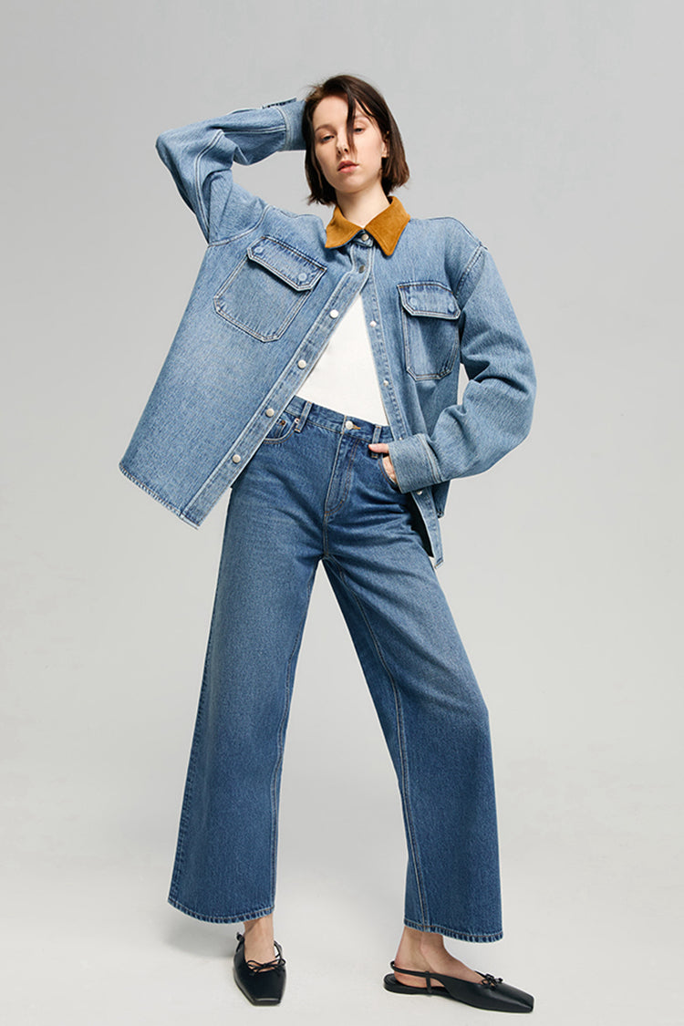 The Cityer Crop Wide Jeans HJ009 - Glamourous Grace
