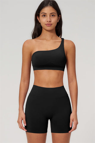The Empower One-Shoulder Sports Bra Shorts 2-Piece Set