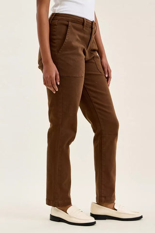 Judy Blue High Waist Aurora Weekender Mahogany Jeans with Knee Darts