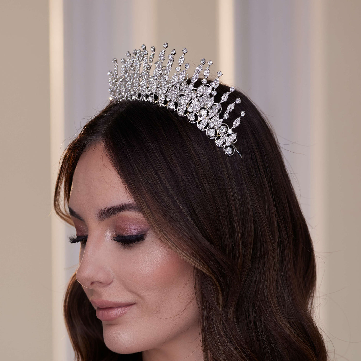 Luxury Crystal Stone Tiara - Glamourous Grace