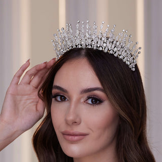 Luxury Crystal Stone Tiara - Glamourous Grace