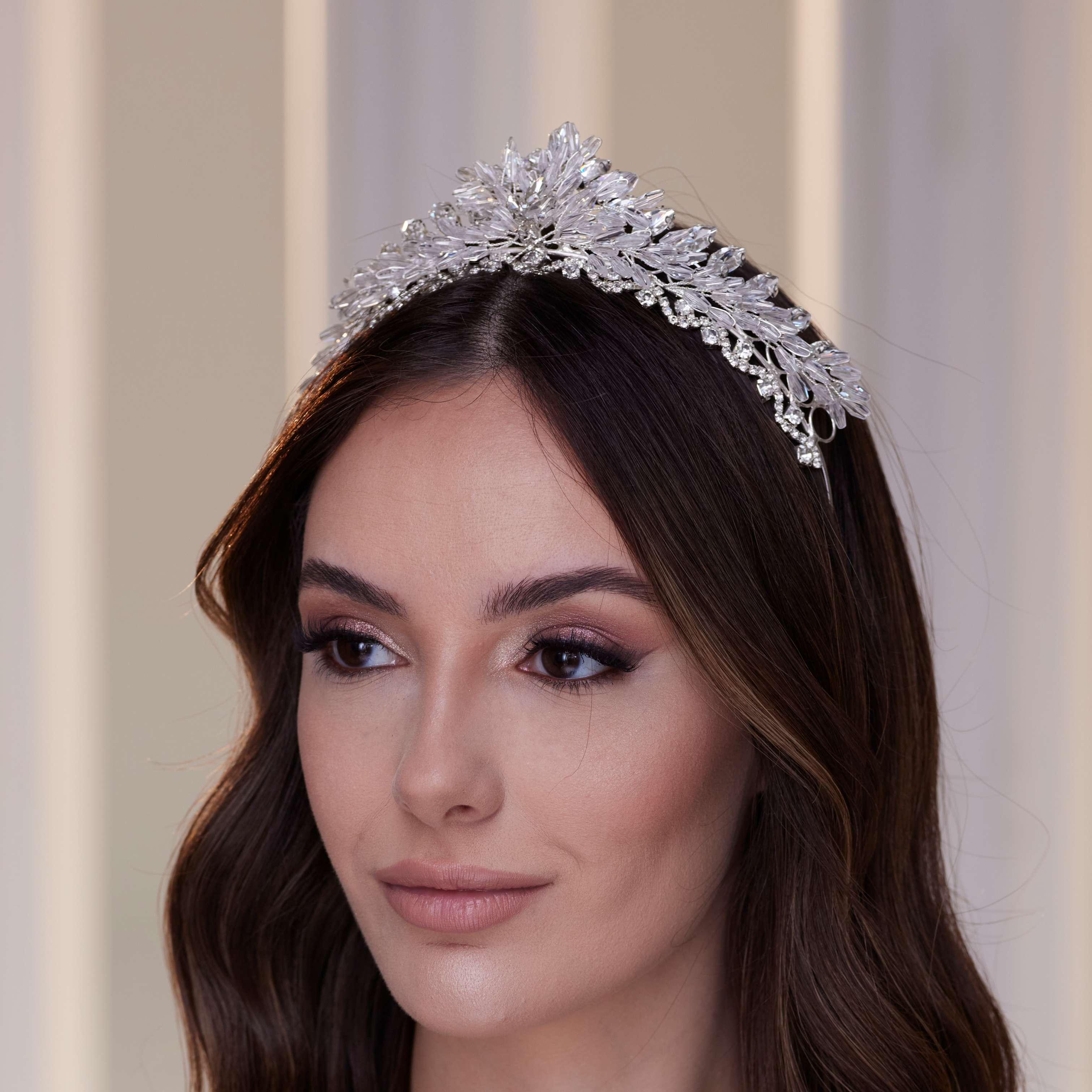 Crystal Stone Tiara - Glamourous Grace