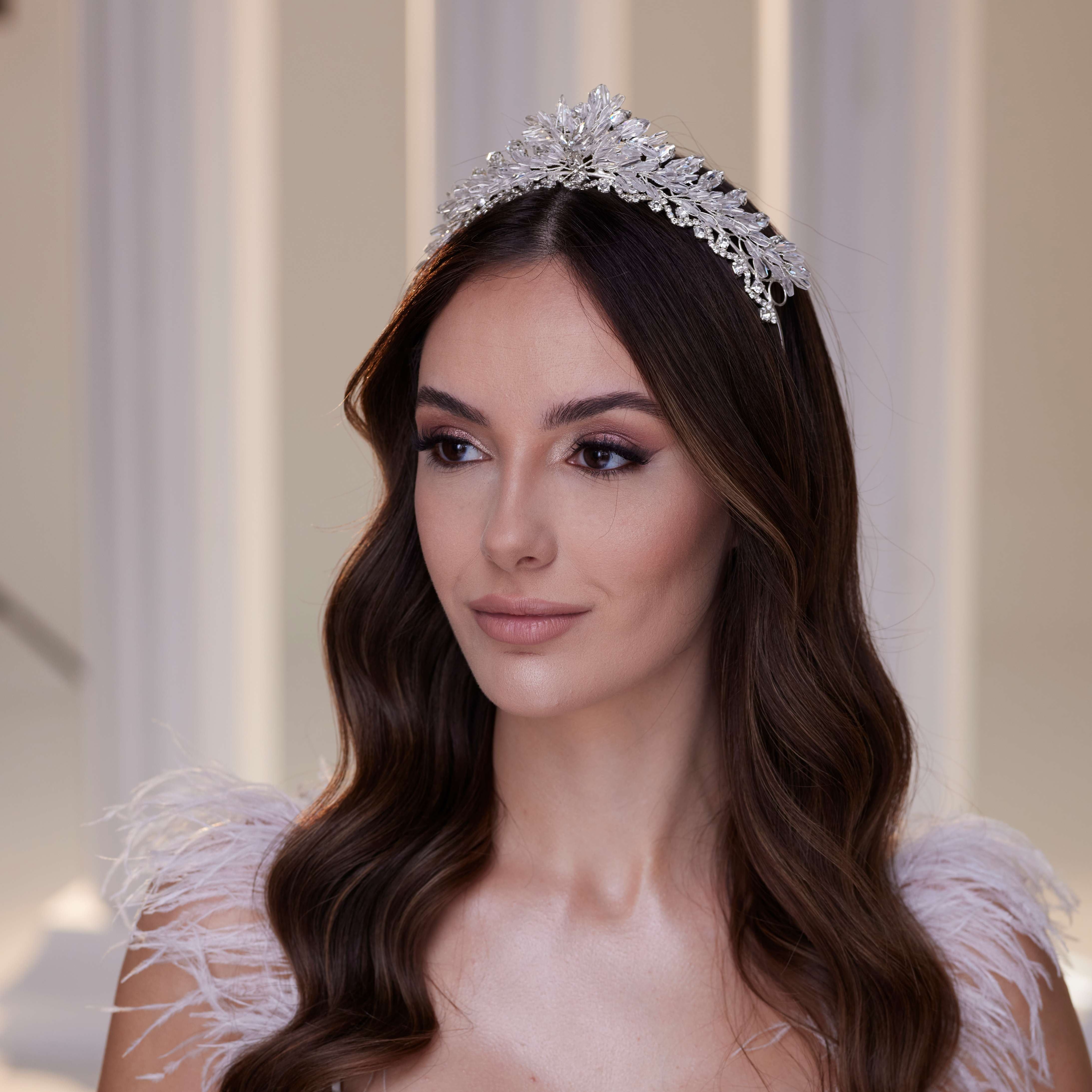Crystal Stone Tiara - Glamourous Grace