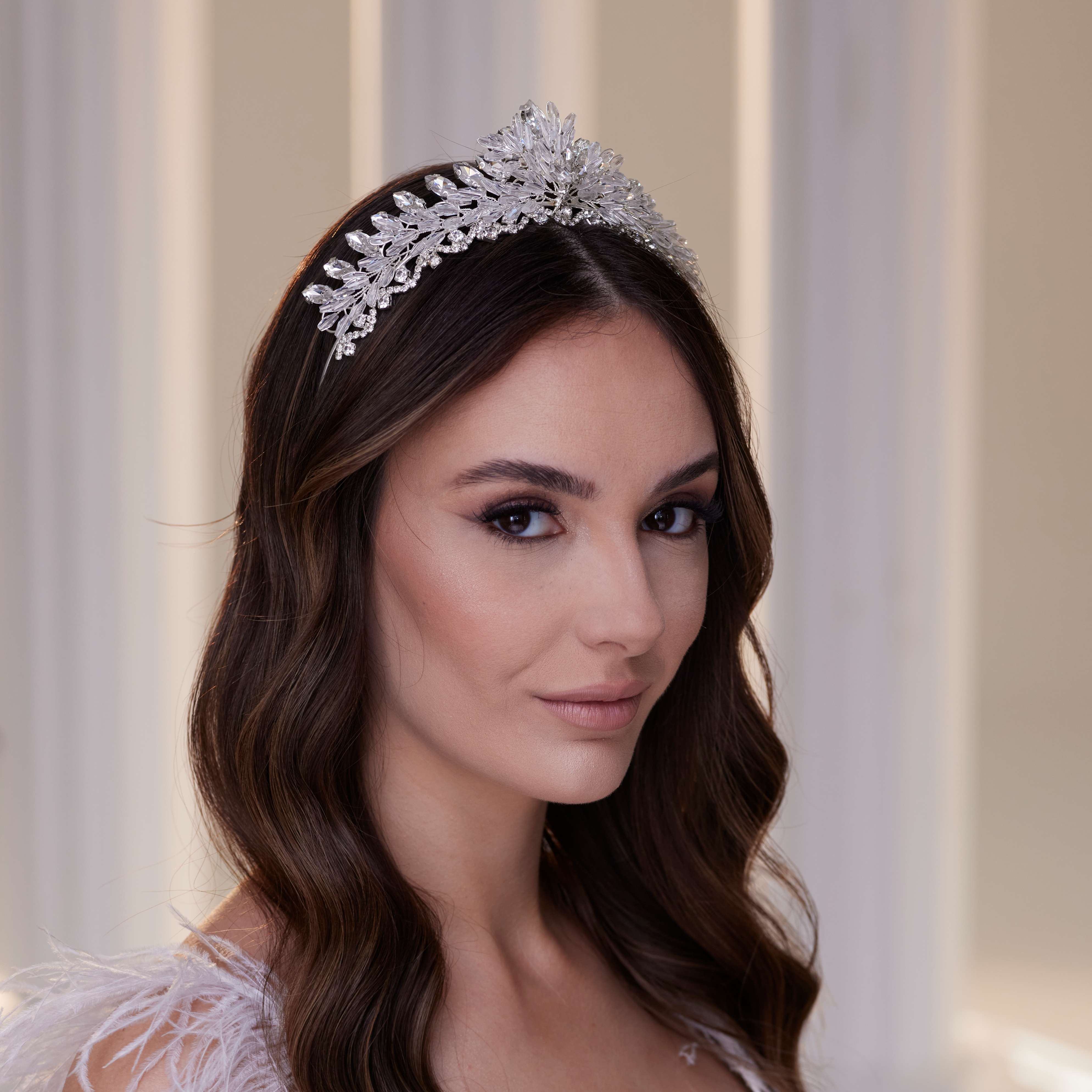 Crystal Stone Tiara - Glamourous Grace