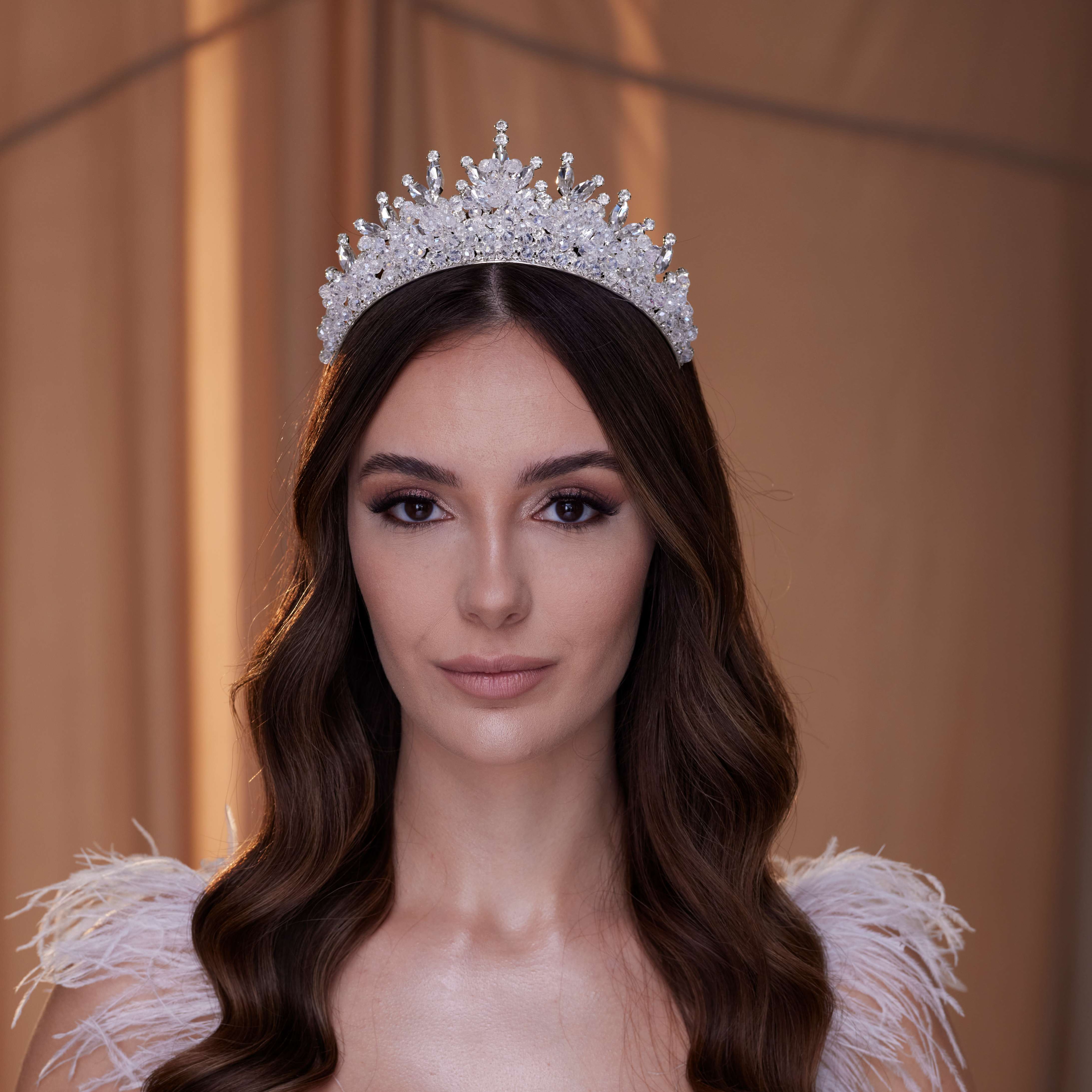 Crystal Wedding Tiara - Glamourous Grace