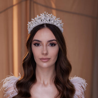 Crystal Rhinestone Bridal Tiara - Glamourous Grace