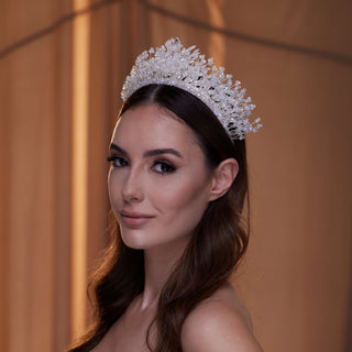 Crystal Bridal Tiara - Glamourous Grace