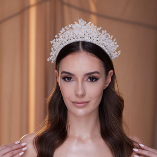 Crystal Bridal Tiara - Glamourous Grace