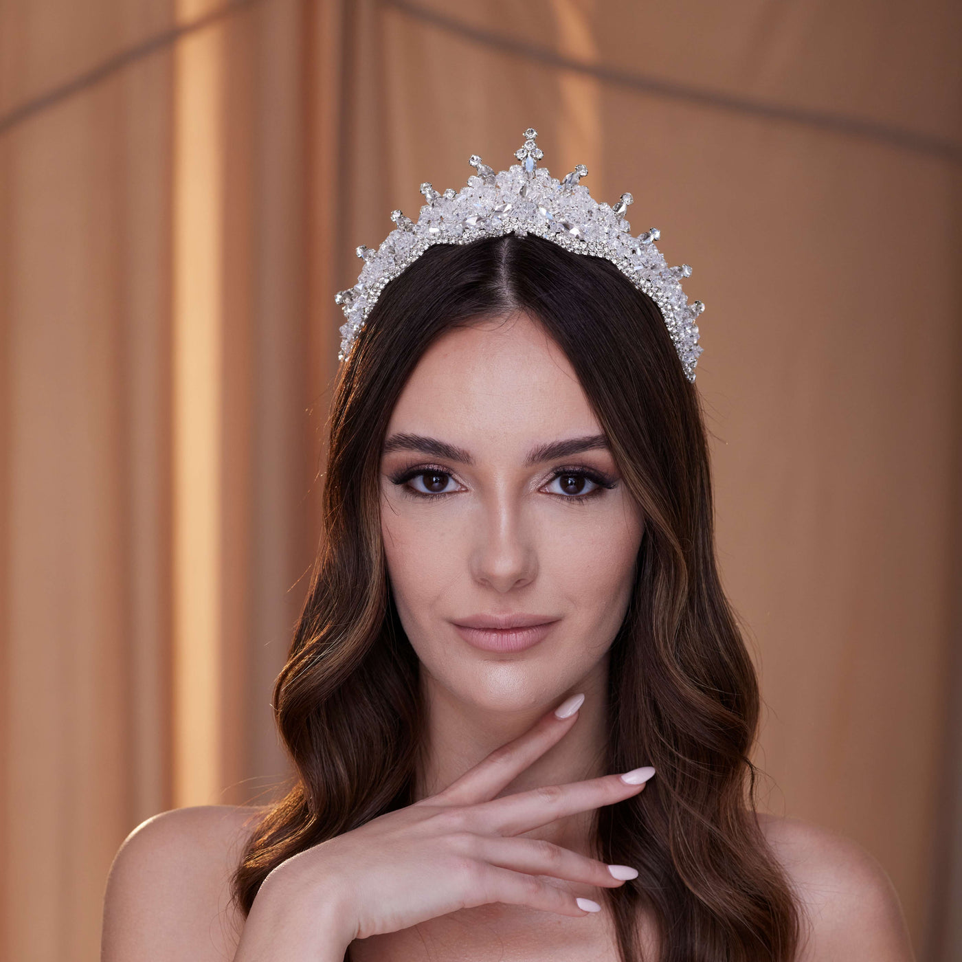Crystal Wedding Tiara - Glamourous Grace