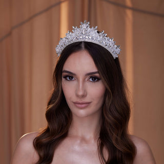 Sparkling Crystal Wedding Tiara - Glamourous Grace