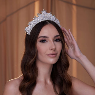 Sparkling Crystal Wedding Tiara - Glamourous Grace
