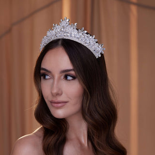 Sparkling Crystal Wedding Tiara - Glamourous Grace
