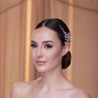 Two-Piece Crystal Beaded Headpiece - Glamourous Grace