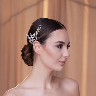 Two-Piece Crystal Beaded Headpiece - Glamourous Grace