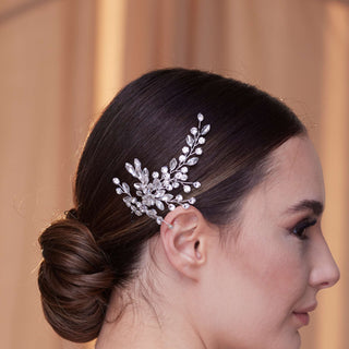 Two-Piece Crystal Beaded Headpiece - Glamourous Grace