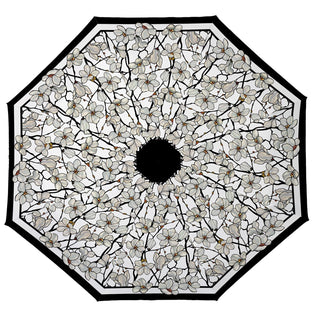 Tiffany Magnolia Reverse Inverted Umbrella – Hands-Free, Windproof Design