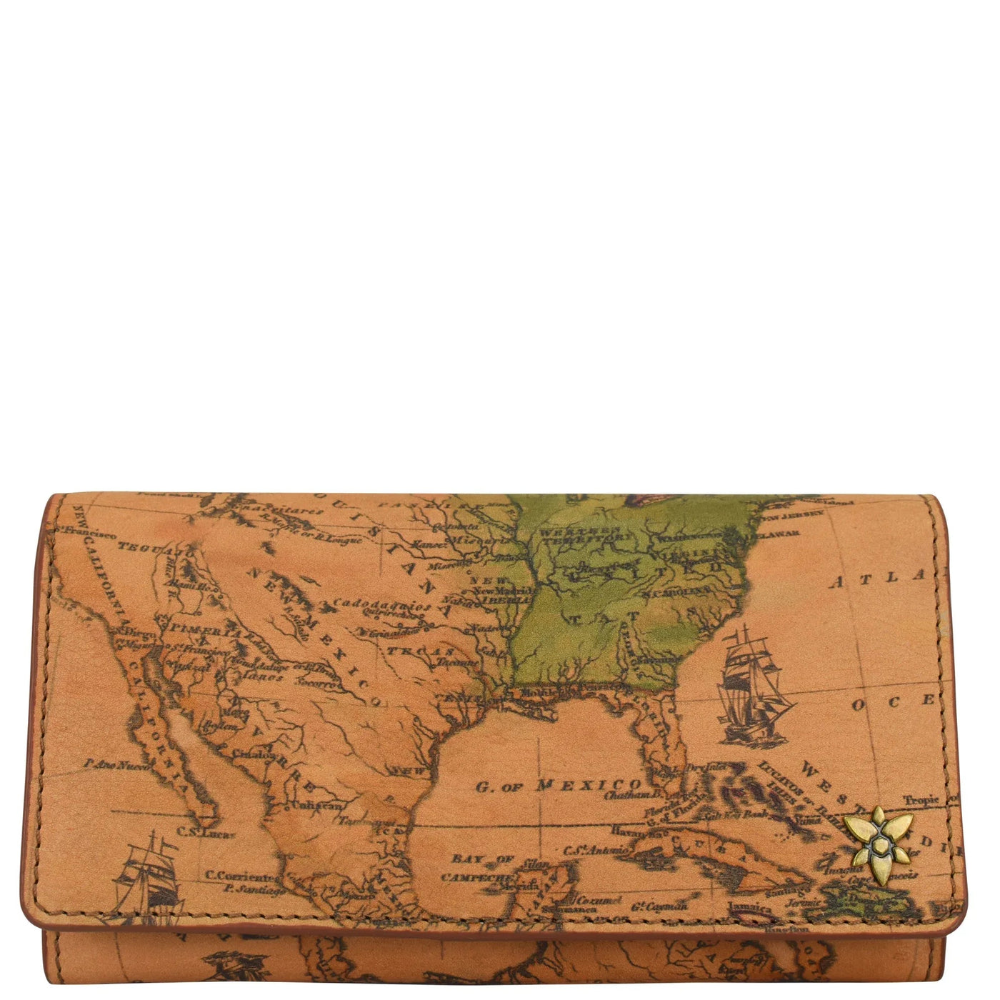 Heritage Leather Accordion Flap Wallet - 1975 - Glamourous Grace