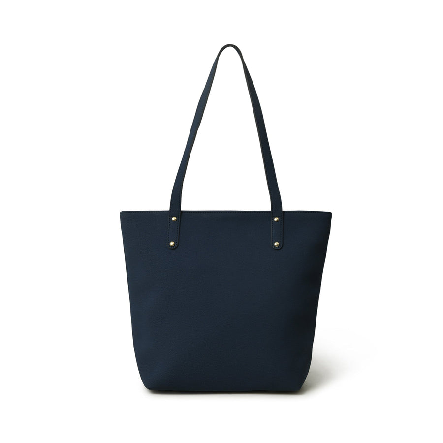 Era Vegan Leather Tote - Navy Blue - Glamourous Grace