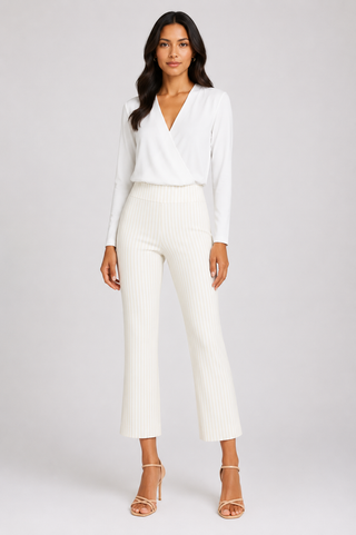 Krazy Larry P600 Pull on Wide Ankle Pant - Stone