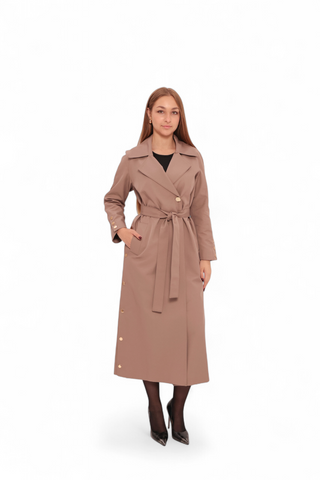Jackie Trench Coat in British Tan