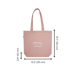 New York City Tote with Zipper and Inside Pocket – Pink/Blush - Glamourous Grace
