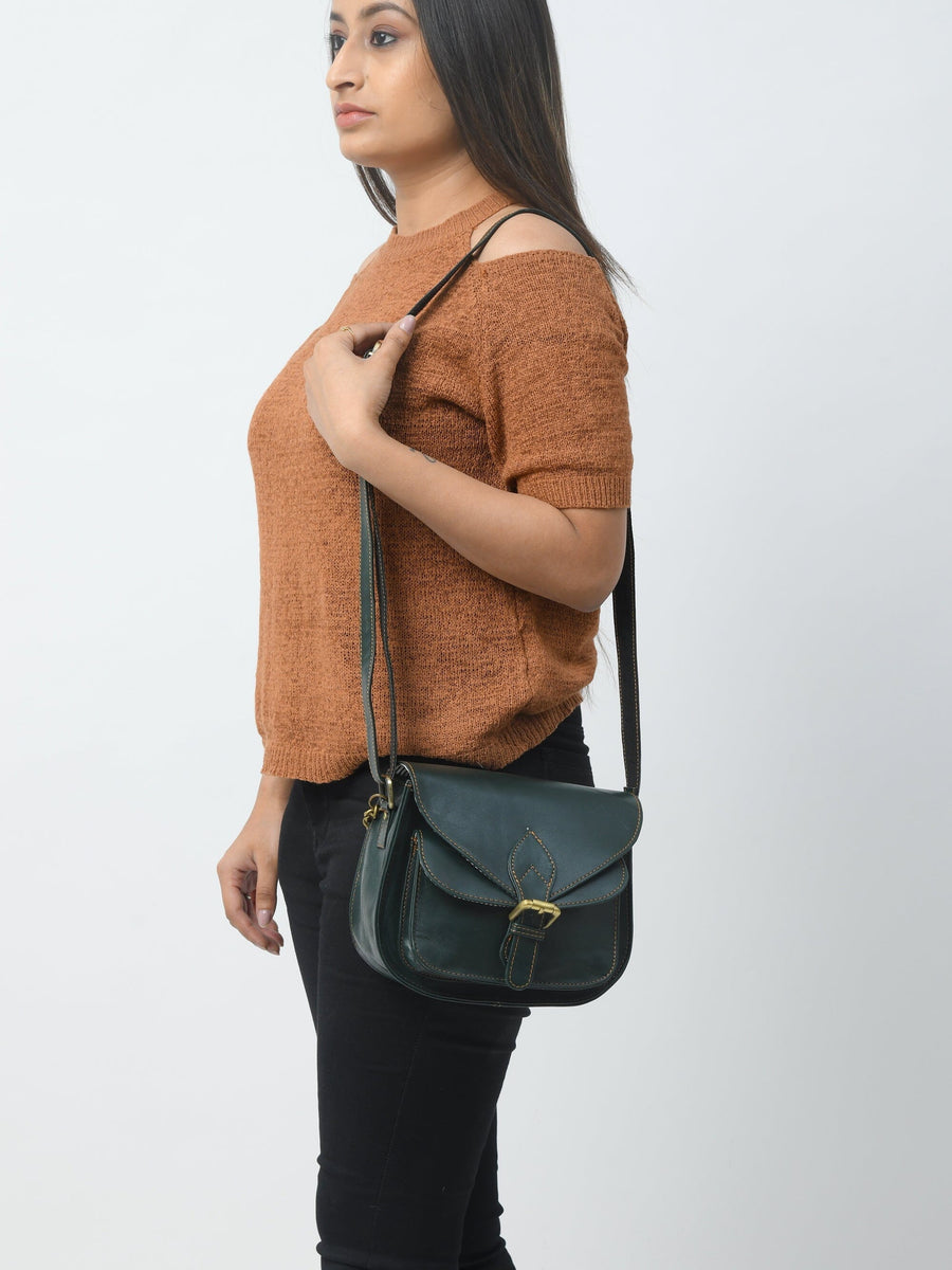 The Molina Satchel- Green - Glamourous Grace