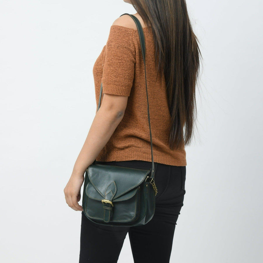 The Molina Satchel- Green - Glamourous Grace