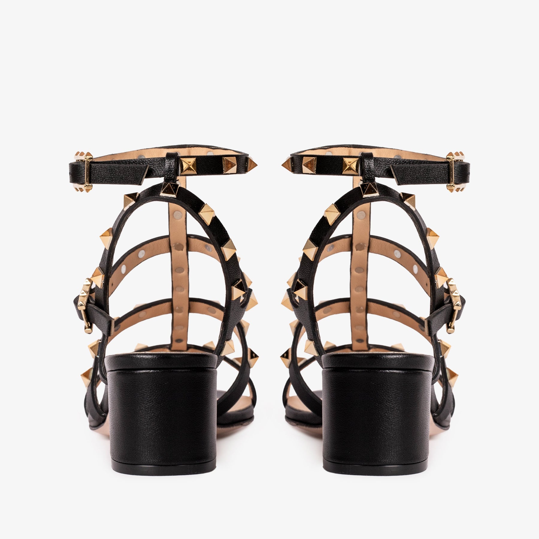 The Nejapa Black Multi Strap Leather Women Sandal - Glamourous Grace