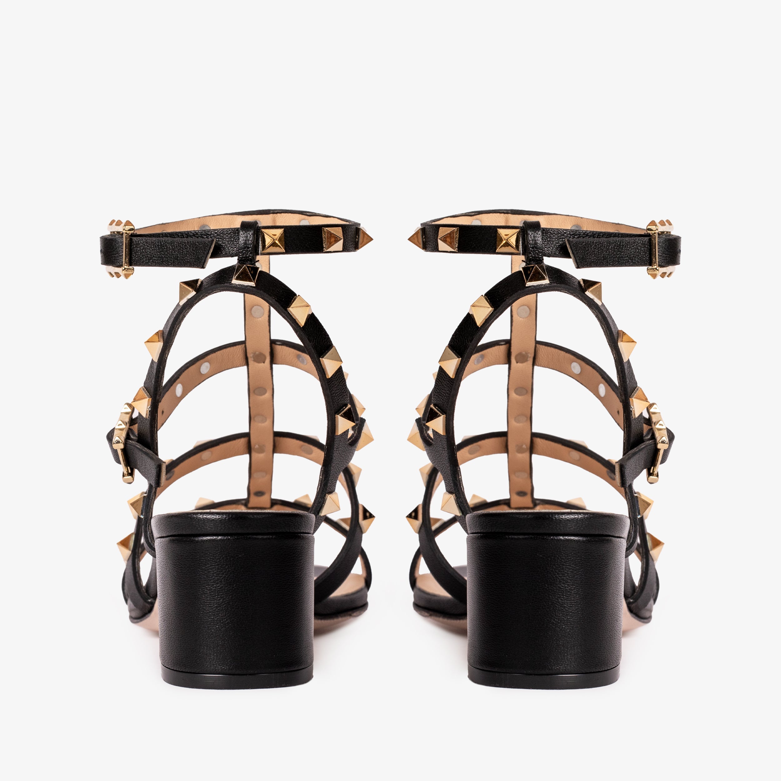 The Nejapa Black Multi Strap Leather Women Sandal - Glamourous Grace