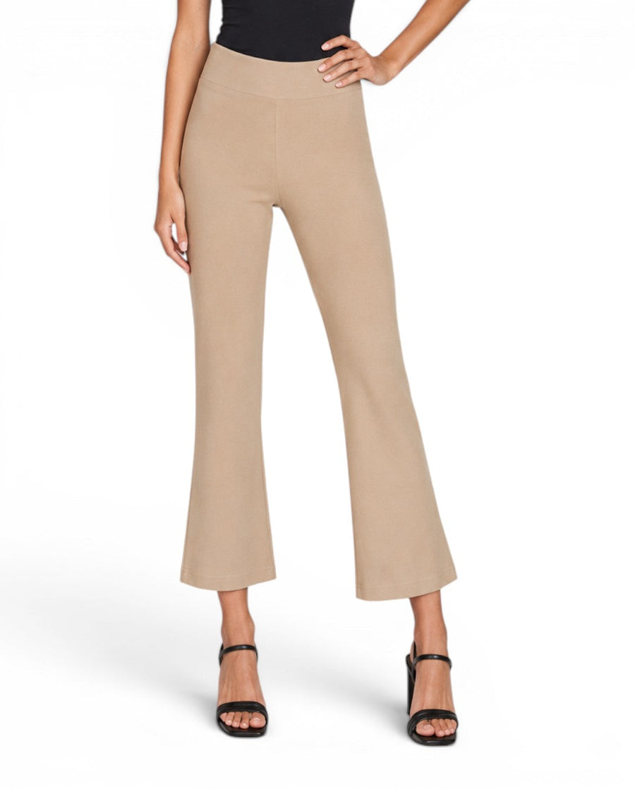 Krazy Larry P600 Pull on Wide Ankle Pant - Taupe - Glamourous Grace