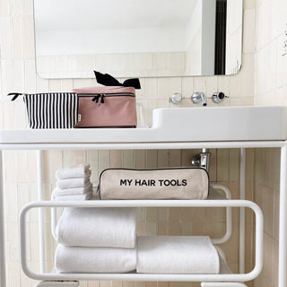 Roomy Hair Wrap Tools Travel Case – Cream - Glamourous Grace