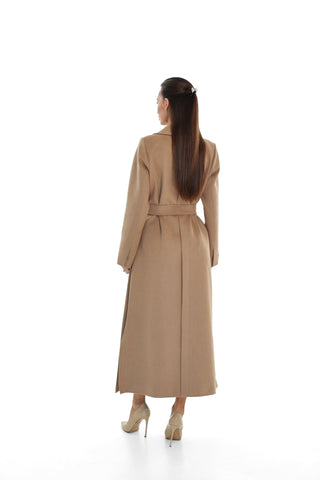 Aria Cashmere Blend Coat in Camel
