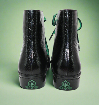 Michaela V Lucra Women's Black Italian Leather Sneakers