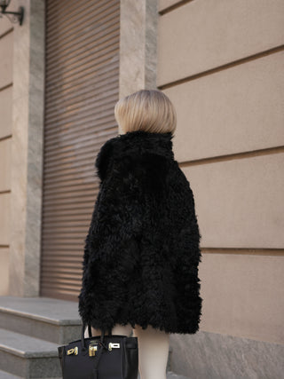 Genuine Tigrado Curly Shearling Coat