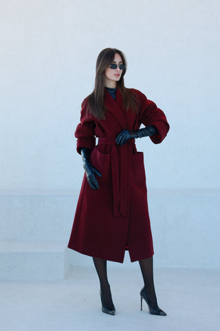 Angelina Cashmere Wool Blend Overcoat