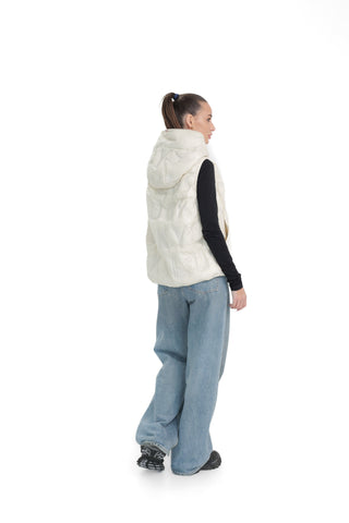Reversible Light Insulated Vest Powder | Ivory