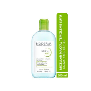Bioderma Sebium H2O Micellar Water for Oily and Acne-Prone Skin - Gentle Makeup Remover & Cleanser, Dermatologically Tested, 16.91 fl oz - Glamourous Grace