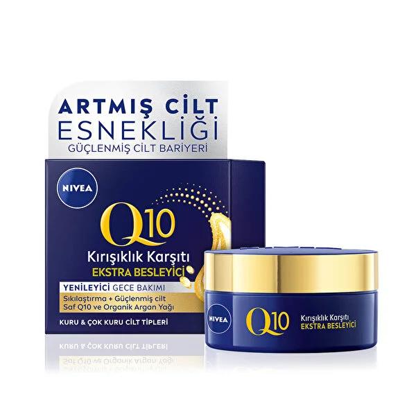 Nivea Anti-Aging Night Cream with Q10 and Argan Oil - Nourishing, Rejuvenating, Wrinkle Reduction Cream for Softer, Firmer Skin - Glamourous Grace