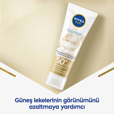Nivea Sun Luminous630 Anti-Spot Sunscreen Face Cream SPF50+ - Non-Greasy, Reduces Sun Spots, 1.35 fl oz - Glamourous Grace