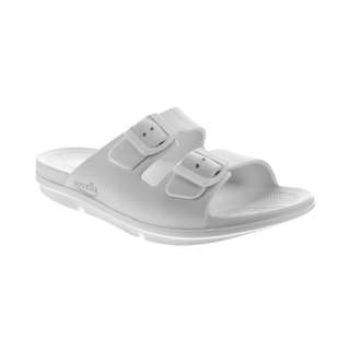 Sovella Active Recovery Sandals Women's PF Buckle Slide White - Glamourous Grace