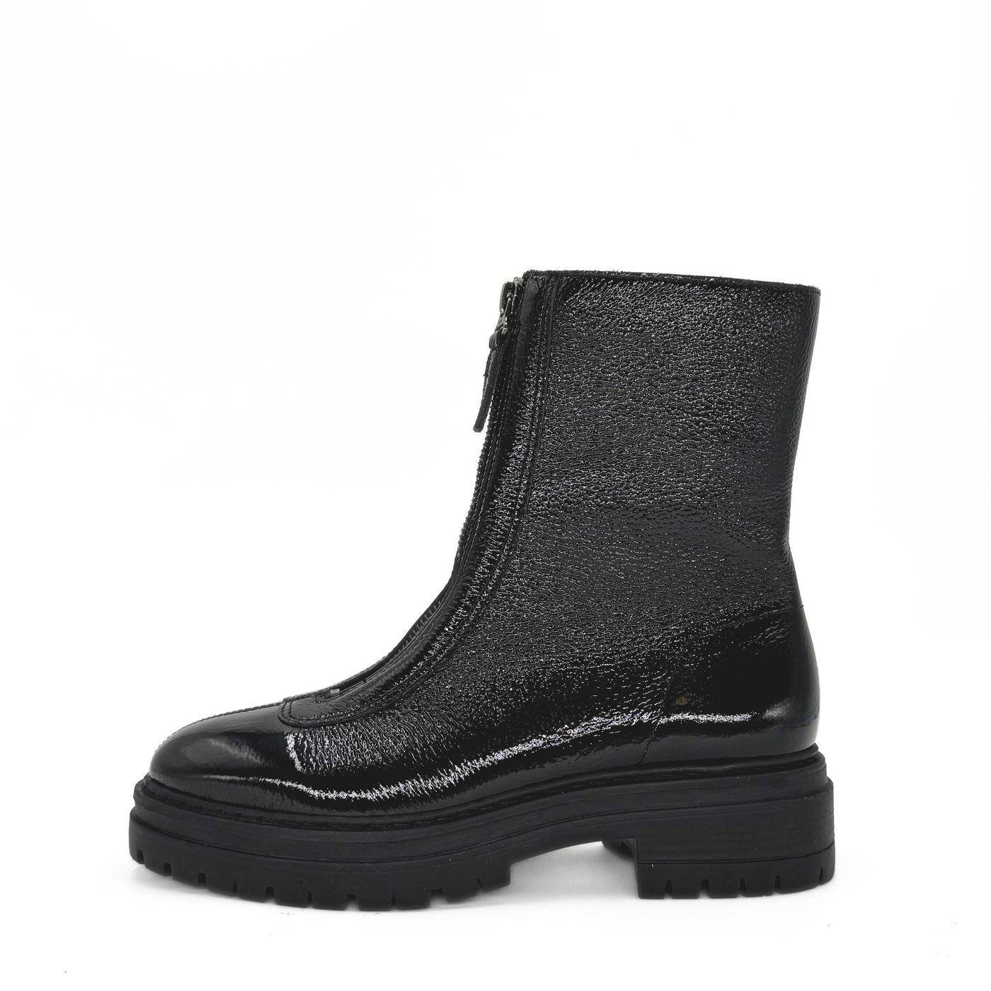 Zorro Patent Leather Booties - Glamourous Grace
